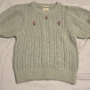 Bellerose Short Sleeve Knit Sweater Green